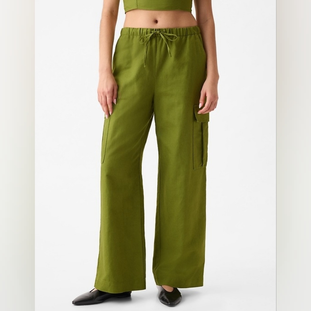 Gap Wide Leg Linen Pants